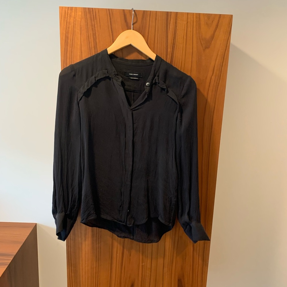 Isabel Marant black silk blouse - FR 34
